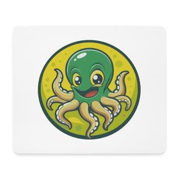Octopus Cute Kawaii Cartoon Clipart Pet Animal - Mouse Pad (horizontal) - white - Front