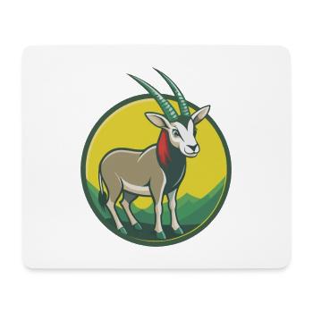 Oryx mignon Kawaii dessin animé Clipart Animal de compagnie - Tapis de souris (format paysage) - blanc - Devant