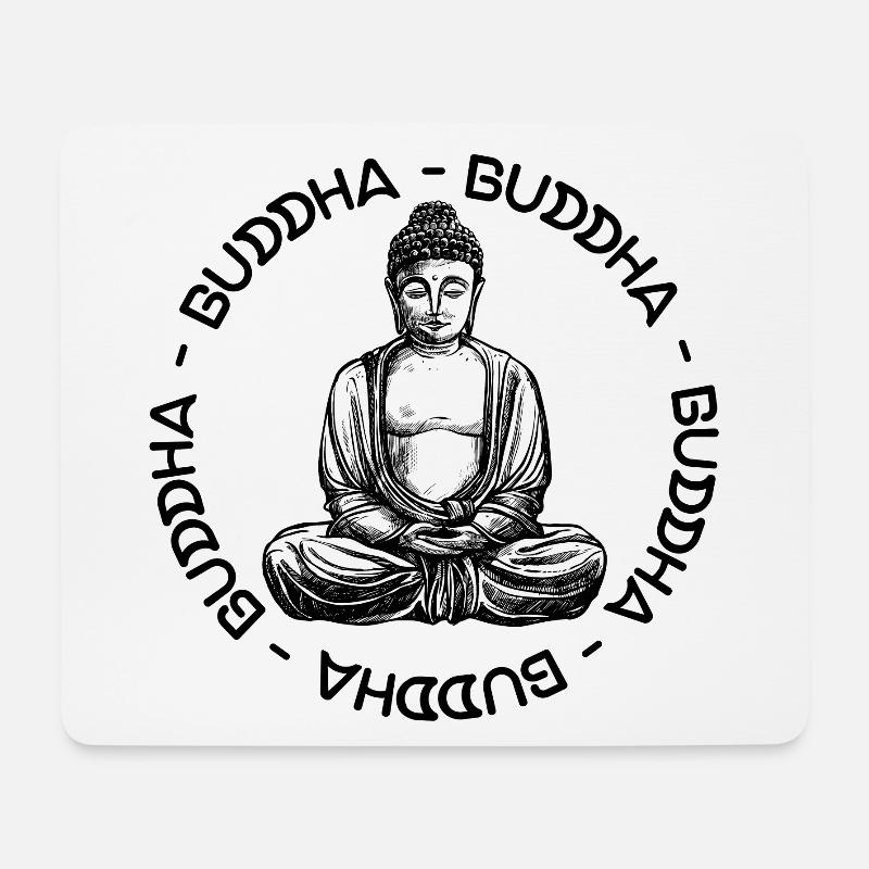 Buddha - Buddha - Buddha Liebe - Mousepad (Querformat) - Weiß