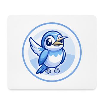 Bienenfresser Blau Kawaii Cartoon Figur Clipart - Mousepad (Querformat) - Weiß - Vorne