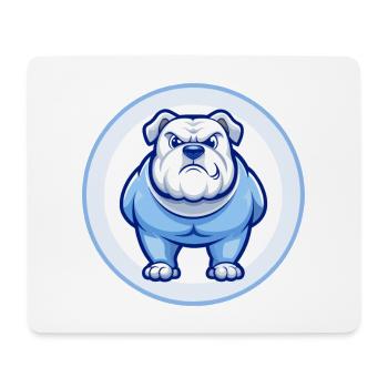 Bulldogge Blau Kawaii Cartoon Figur Clipart Haustier - Mousepad (Querformat) - Weiß - Vorne