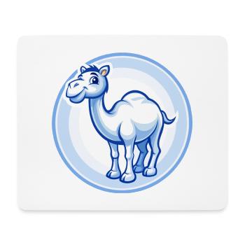 Camel Blue Kawaii Cartoon Character Clipart Pet - Mouse Pad (horizontal) - white - Front