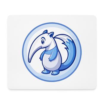 Ameisenbär Blau Kawaii Cartoon Figur Clipart Haustier - Mousepad (Querformat) - Weiß - Vorne