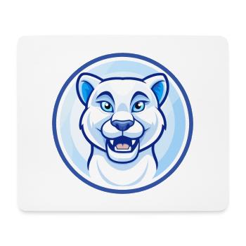 Cougar Blue Kawaii Cartoon Character Clipart Pet - Mouse Pad (horizontal) - white - Front