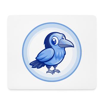 Krähe Blau Kawaii Cartoon Figur Clipart Haustier - Mousepad (Querformat) - Weiß - Vorne