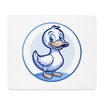 Canard Bleu Kawaii Dessin Animé Personnage Clipart Animal de compagnie - Tapis de souris (format paysage) - blanc - Devant