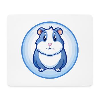 Guinea Pig Blue Kawaii Cartoon Character Clipart - Mouse Pad (horizontal) - white - Front