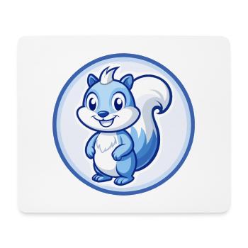 Eichhörnchen Blau Kawaii Cartoon Figur Clipart Haustier - Mousepad (Querformat) - Weiß - Vorne
