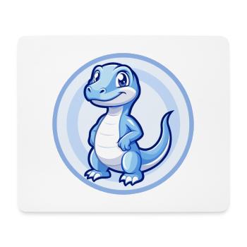 Komodo Dragon Blue Cute Kawaii Cartoon Clipart Pet - Mouse Pad (horizontal) - white - Front