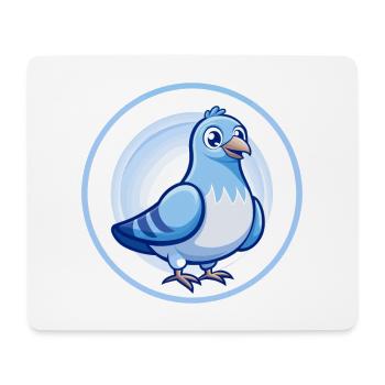 Taube Blau Kawaii Cartoon Charakter Clipart Haustier - Mousepad (Querformat) - Weiß - Vorne