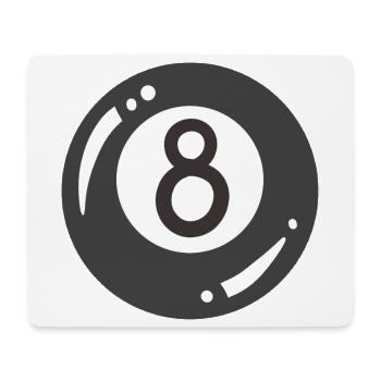 8 Acht Ball Pool Billard - Mousepad (Querformat) - Weiß - Vorne