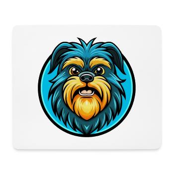 Affenpinscher Dog Colorful Kawaii Cartoon Clipart - Mouse Pad (horizontal) - white - Front