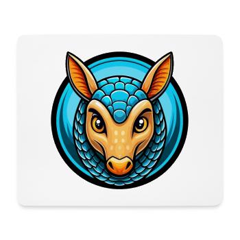 Armadillo Colorful Kawaii Cartoon Character Animal - Mouse Pad (horizontal) - white - Front