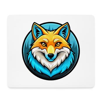 Polarfuchs Bunte Kawaii Cartoon Figur Haustier - Mousepad (Querformat) - Weiß - Vorne
