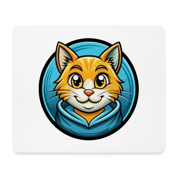 Cat Colorful Kawaii Cartoon Character Clipart Pet - Mouse Pad (horizontal) - white - Front