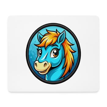 Pony Bunt Kawaii Cartoon Charakter Clipart Haustier - Mousepad (Querformat) - Weiß - Vorne