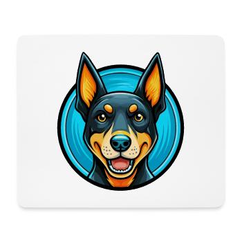 Australischer Kelpie Hund Buntes Kawaii Cartoon Haustier - Mousepad (Querformat) - Weiß - Vorne