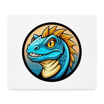 Basilisk Bunte Kawaii Cartoon Figur Clipart - Mousepad (Querformat) - Weiß - Vorne