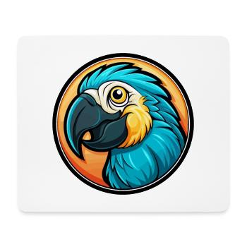 Papagei Bunte Kawaii Cartoon Figur Clipart - Mousepad (Querformat) - Weiß - Vorne