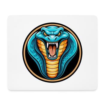 Cobra Colorful Kawaii Cartoon Character Clipart - Mouse Pad (horizontal) - white - Front