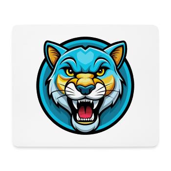 Cougar coloré Kawaii Dessin animé Personnage Clipart - Tapis de souris (format paysage) - blanc - Devant
