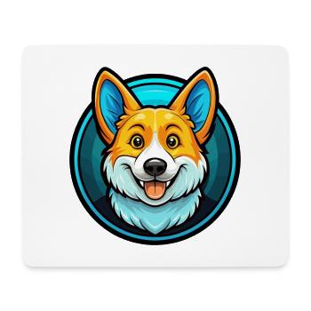 Corgi Dog Colorful Kawaii Cartoon Character Animal - Mouse Pad (horizontal) - white - Front