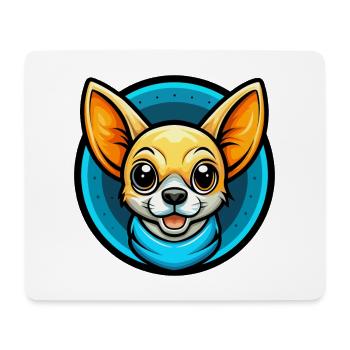 Chihuahua Dog Colorful Kawaii Cartoon Character - Mouse Pad (horizontal) - white - Front