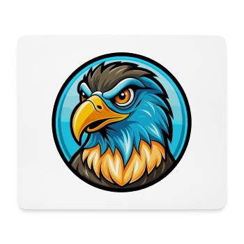 Falcon Colorful Kawaii Cartoon Character Clipart - Mouse Pad (horizontal) - white - Front