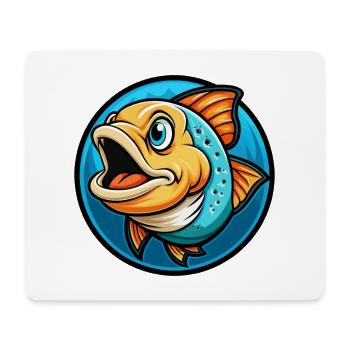 Fish Colorful Kawaii Cartoon Character Clipart Pet - Mouse Pad (horizontal) - white - Front