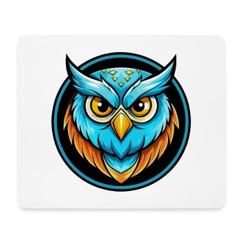 Owl Colorful Kawaii Cartoon Character Clipart Pet - Mouse Pad (horizontal) - white - Front