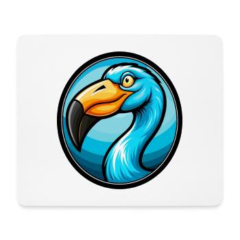Flamingo Colorful Kawaii Cartoon Character Clipart - Mouse Pad (horizontal) - white - Front