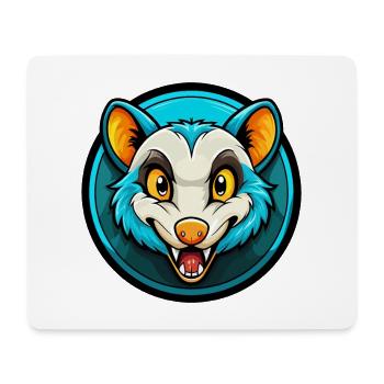 Possum Colorful Kawaii Cartoon Character Clipart - Mouse Pad (horizontal) - white - Front