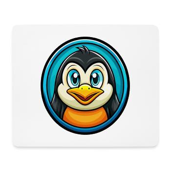 Pinguin Bunte Kawaii Cartoon Figur Clipart - Mousepad (Querformat) - Weiß - Vorne