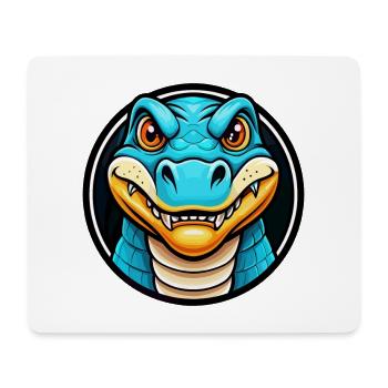 Komodo Dragon Colorful Kawaii Cartoon Character - Mouse Pad (horizontal) - white - Front
