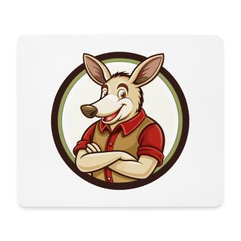 Aardvark coloré Kawaii Dessin animé Personnage Clipart - Tapis de souris (format paysage) - blanc - Devant