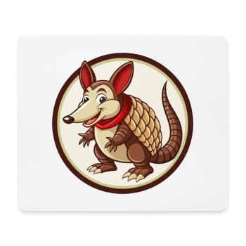 Armadillo Colorful Kawaii Cartoon Character Pet - Mouse Pad (horizontal) - white - Front