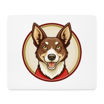 Australian Kelpie Dog Kawaii Cartoon Character Pet - Mouse Pad (horizontal) - white - Front