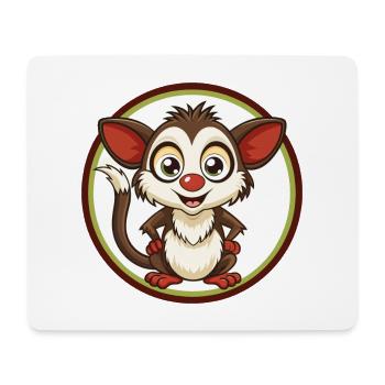 Aye Aye Bunte Kawaii Cartoon Figur Clipart - Mousepad (Querformat) - Weiß - Vorne