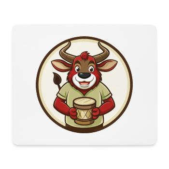 Bongo Bunte Kawaii Cartoon Figur Clipart - Mousepad (Querformat) - Weiß - Vorne