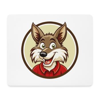 Kojote Bunte Kawaii Cartoon Figur Clipart - Mousepad (Querformat) - Weiß - Vorne