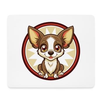 Chihuahua Dog Colorful Kawaii Cartoon Clipart Pet - Mouse Pad (horizontal) - white - Front