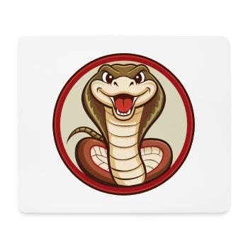Cobra Colorful Kawaii Cartoon Character Clipart - Mouse Pad (horizontal) - white - Front