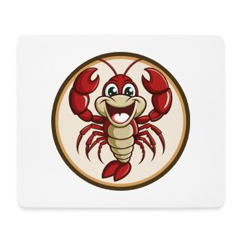 Craw coloré Kawaii dessin animé personnage Clipart Animal de compagnie - Tapis de souris (format paysage) - blanc - Devant