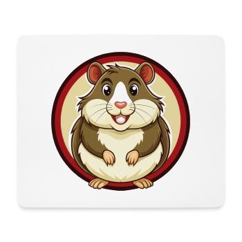 Hamster Bunte Kawaii Cartoon Figur Clipart - Mousepad (Querformat) - Weiß - Vorne