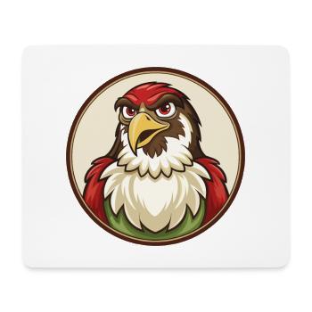 Falcon Colorful Kawaii Cartoon Character Clipart - Mouse Pad (horizontal) - white - Front