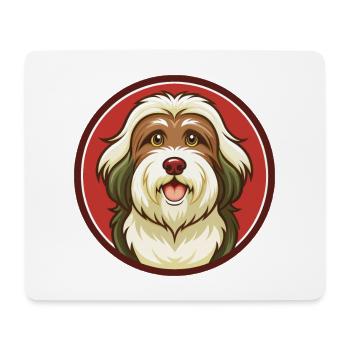 Havaneser Hund Bunte Kawaii Cartoon Figur Haustier - Mousepad (Querformat) - Weiß - Vorne
