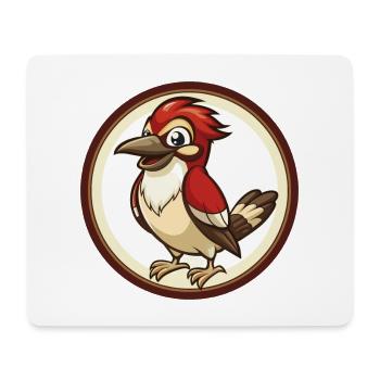 Jay Bird Bunte Kawaii Cartoon Figur Clipart - Mousepad (Querformat) - Weiß - Vorne