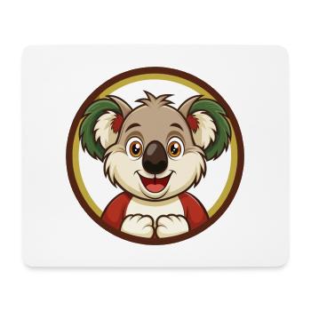 Koala Bunte Kawaii Cartoon Figur Clipart - Mousepad (Querformat) - Weiß - Vorne