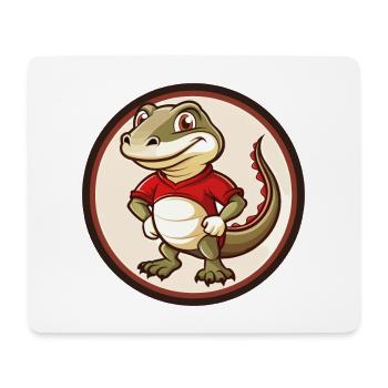 Lizard Colorful Kawaii Cartoon Character Clipart - Mouse Pad (horizontal) - white - Front