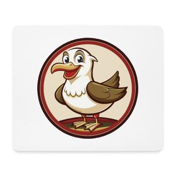 Möwe Bunte Kawaii Cartoon Charakter Clipart - Mousepad (Querformat) - Weiß - Vorne